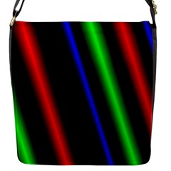 Multi Color Neon Background Flap Messenger Bag (s)