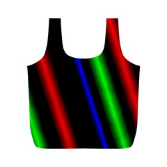 Multi Color Neon Background Full Print Recycle Bags (m) 