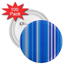 Color Stripes Blue White Pattern 2 25  Buttons (100 Pack) 