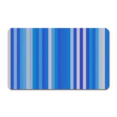 Color Stripes Blue White Pattern Magnet (rectangular) by Simbadda