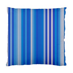 Color Stripes Blue White Pattern Standard Cushion Case (one Side)