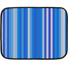 Color Stripes Blue White Pattern Fleece Blanket (mini)