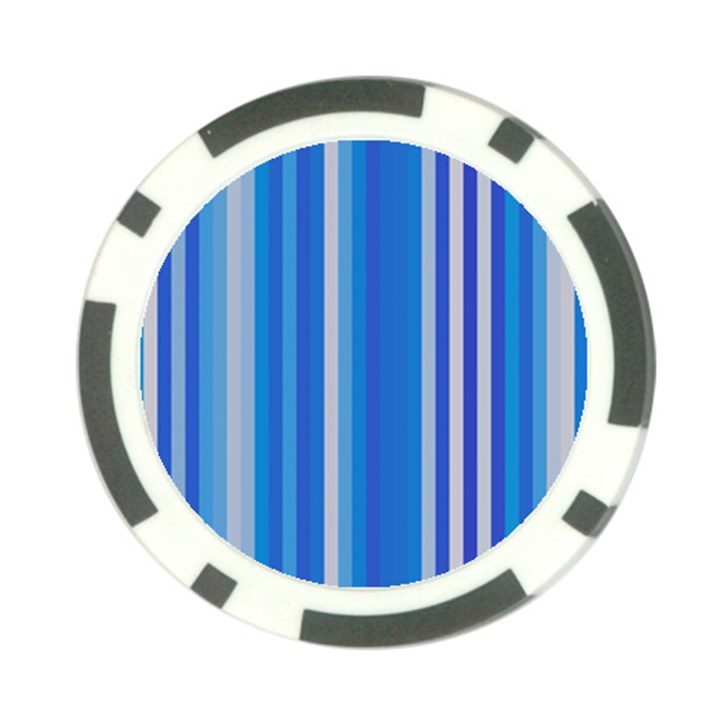 Color Stripes Blue White Pattern Poker Chip Card Guard (10 pack)