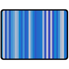 Color Stripes Blue White Pattern Fleece Blanket (large) 