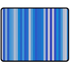 Color Stripes Blue White Pattern Fleece Blanket (medium) 