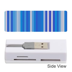 Color Stripes Blue White Pattern Memory Card Reader (stick) 