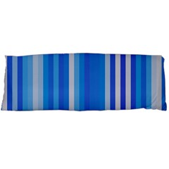 Color Stripes Blue White Pattern Body Pillow Case (dakimakura) by Simbadda