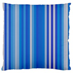 Color Stripes Blue White Pattern Standard Flano Cushion Case (one Side)