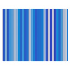 Color Stripes Blue White Pattern Double Sided Flano Blanket (medium)  by Simbadda