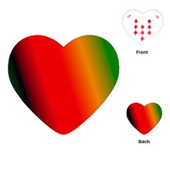 Multi Color Pattern Background Playing Cards (heart) 