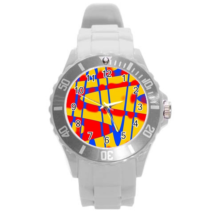 Graphic Design Graphic Design Round Plastic Sport Watch (L)