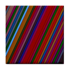 Color Stripes Pattern Tile Coasters