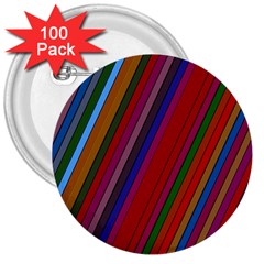 Color Stripes Pattern 3  Buttons (100 Pack)  by Simbadda