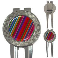 Color Stripes Pattern 3-in-1 Golf Divots by Simbadda