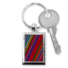 Color Stripes Pattern Key Chains (rectangle) 