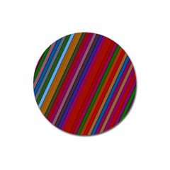 Color Stripes Pattern Magnet 3  (round)