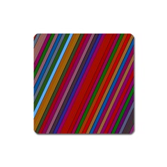 Color Stripes Pattern Square Magnet