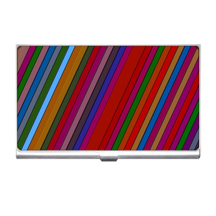 Color Stripes Pattern Business Card Holders