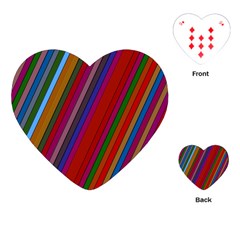 Color Stripes Pattern Playing Cards (heart) 