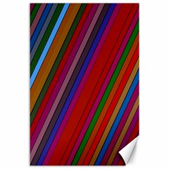 Color Stripes Pattern Canvas 24  X 36 