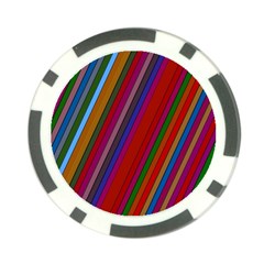 Color Stripes Pattern Poker Chip Card Guard by Simbadda