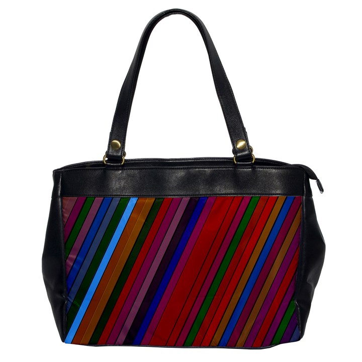 Color Stripes Pattern Office Handbags