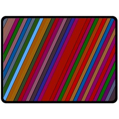 Color Stripes Pattern Fleece Blanket (large) 