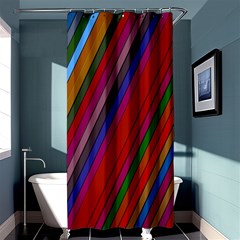 Color Stripes Pattern Shower Curtain 36  X 72  (stall) 