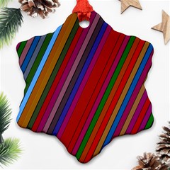 Color Stripes Pattern Ornament (snowflake)