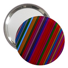 Color Stripes Pattern 3  Handbag Mirrors