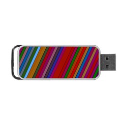 Color Stripes Pattern Portable Usb Flash (two Sides)