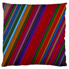 Color Stripes Pattern Large Flano Cushion Case (one Side)