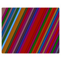 Color Stripes Pattern Double Sided Flano Blanket (medium) 