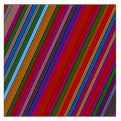 Color Stripes Pattern Large Satin Scarf (square)