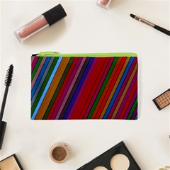 Color Stripes Pattern Cosmetic Bag (xs)