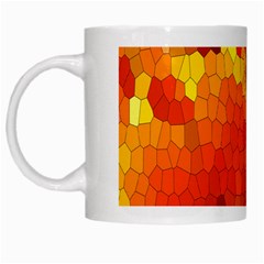 Mosaic Glass Colorful Color White Mugs by Simbadda