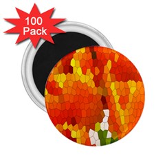 Mosaic Glass Colorful Color 2 25  Magnets (100 Pack) 