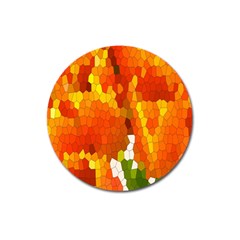 Mosaic Glass Colorful Color Magnet 3  (round)