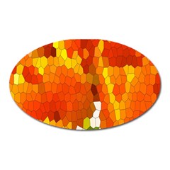 Mosaic Glass Colorful Color Oval Magnet by Simbadda