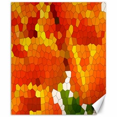 Mosaic Glass Colorful Color Canvas 8  X 10 