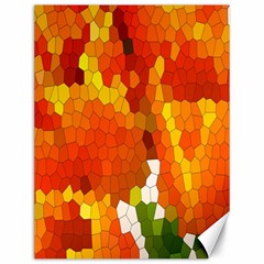 Mosaic Glass Colorful Color Canvas 12  X 16  