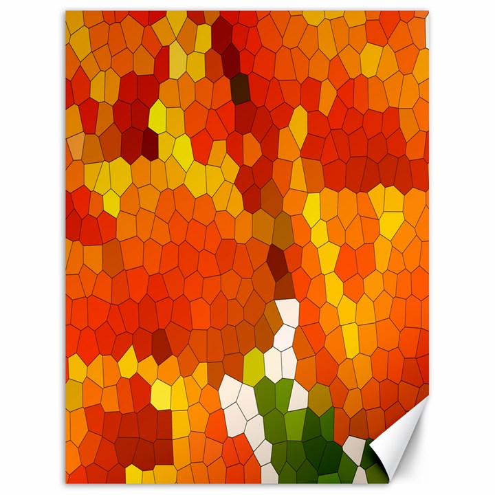 Mosaic Glass Colorful Color Canvas 18  x 24  