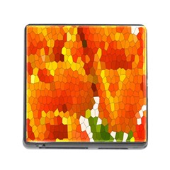 Mosaic Glass Colorful Color Memory Card Reader (square) by Simbadda