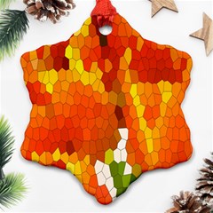 Mosaic Glass Colorful Color Ornament (snowflake)