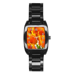 Mosaic Glass Colorful Color Stainless Steel Barrel Watch