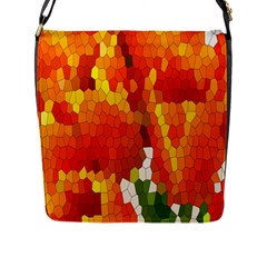 Mosaic Glass Colorful Color Flap Messenger Bag (l)  by Simbadda