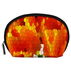 Mosaic Glass Colorful Color Accessory Pouches (large)  by Simbadda