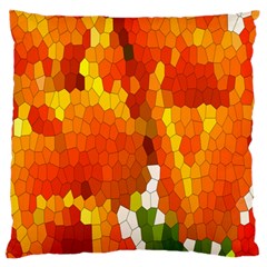 Mosaic Glass Colorful Color Large Flano Cushion Case (two Sides)