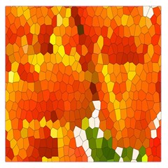 Mosaic Glass Colorful Color Large Satin Scarf (square)