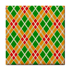 Colorful Color Pattern Diamonds Tile Coasters